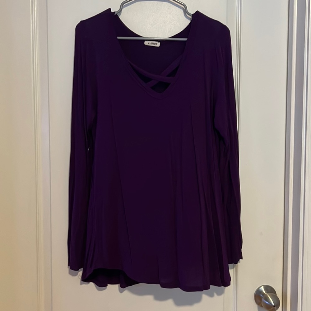 Purple long sleeve top